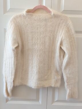 Cooperative Cream Cable-Knit Scoop-Neck Sweater
